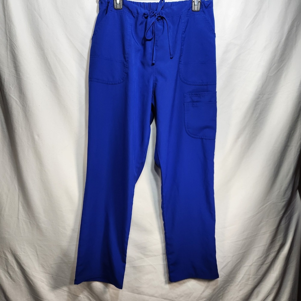 Scrubstar Electric Blue  Drawstring Pants‎ Size Large Medical Uniform Unisex